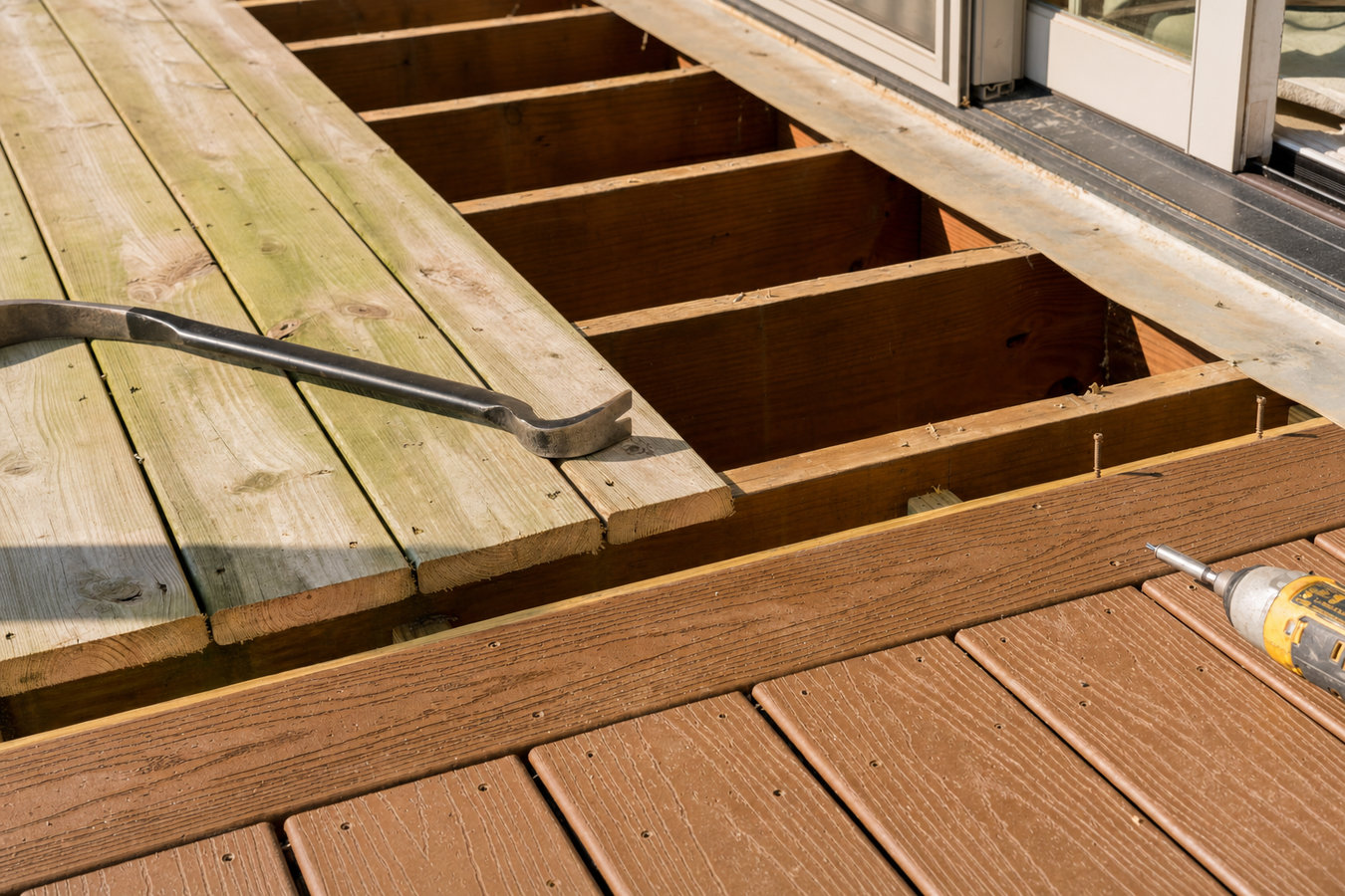 Composite deck installation in Apple Valley, CA