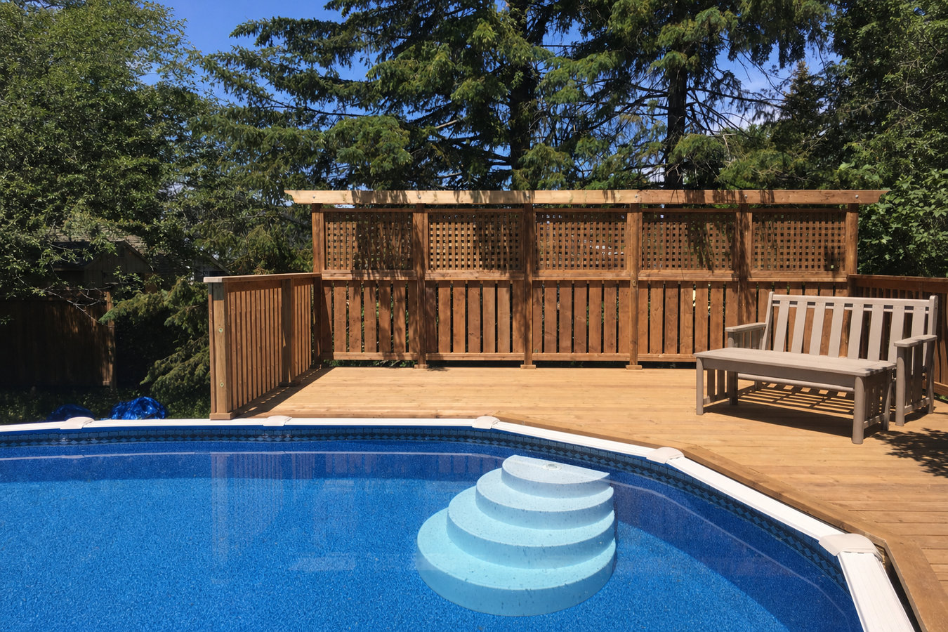 Pool deck construction in Apple Valley, CA